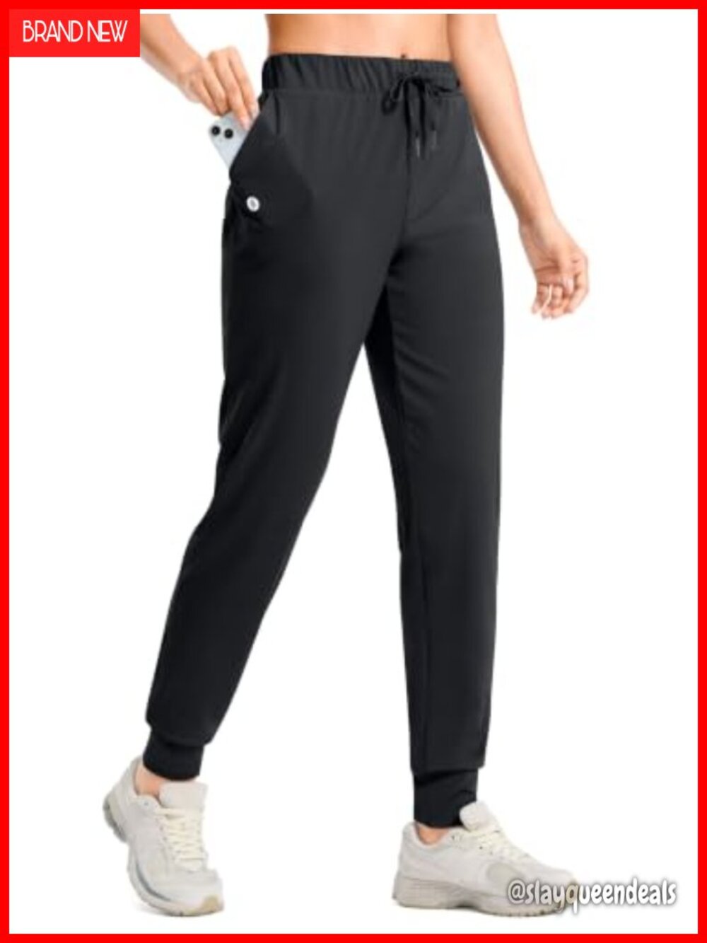 Womens Tall Joggers with Pockets 4-Way Stretch Workout Sweatpants